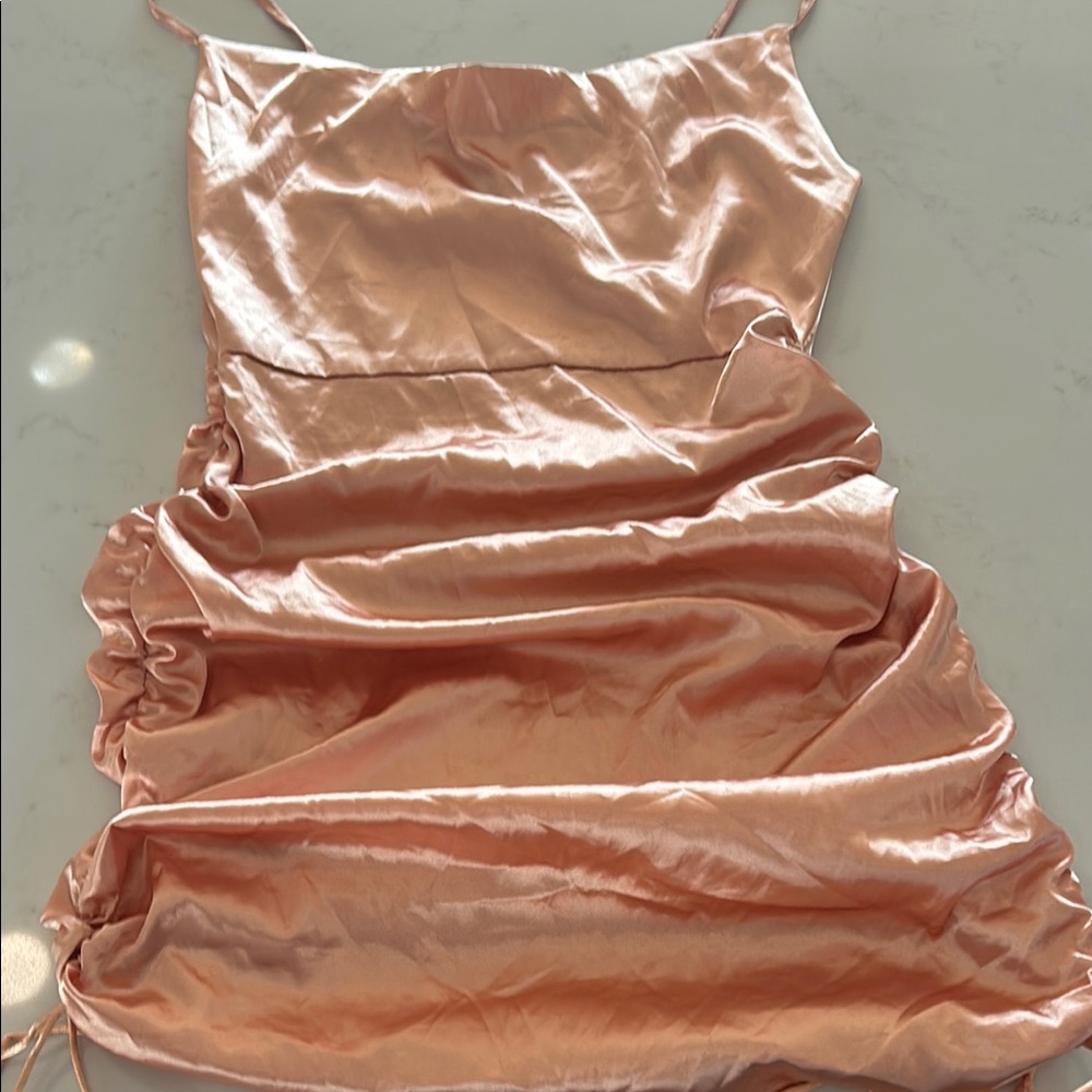 Silky Pink Slip Dress
